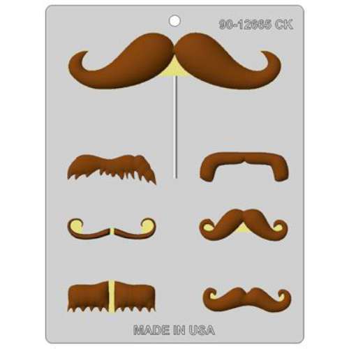 Moustache Assortment Chocolate Mould - Click Image to Close